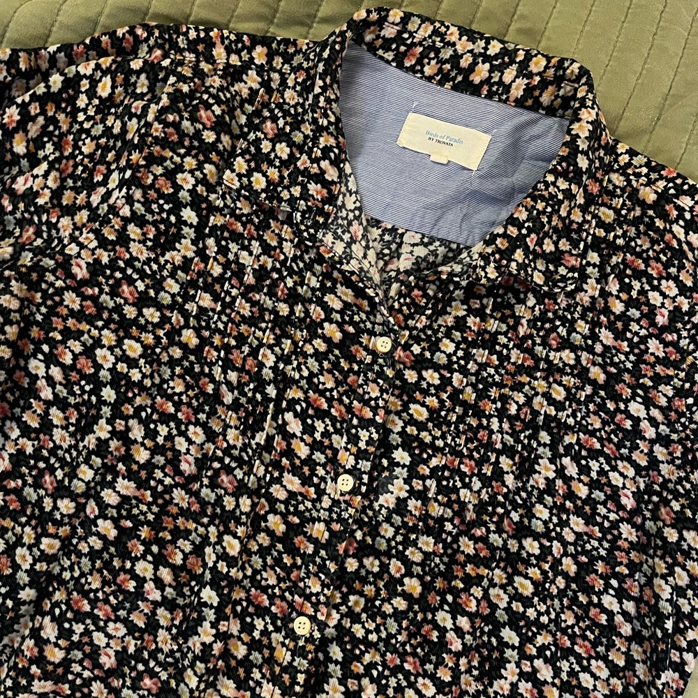 Floral button down- Birds of Paradis